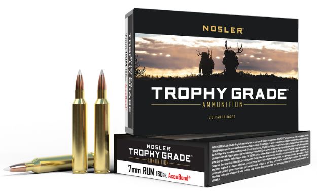 Picture of Nosler 60048 Trophy Grade  7mmRUM 160gr Nosler Spitzer Partition 20 Per Box/10 Case