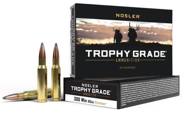 Picture of Nosler 60053 Trophy Grade  308 Win 165 gr Nosler Spitzer Partition 20 Per Box/ 10 Case