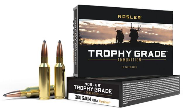 Picture of Nosler 60062 Trophy Grade  300RemSAUM 180gr Nosler Spitzer Partition 20 Per Box/10 Case