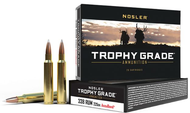 Picture of Nosler 60083 Trophy Grade  338RUM 225gr Nosler AccuBond 20 Per Box/10 Case