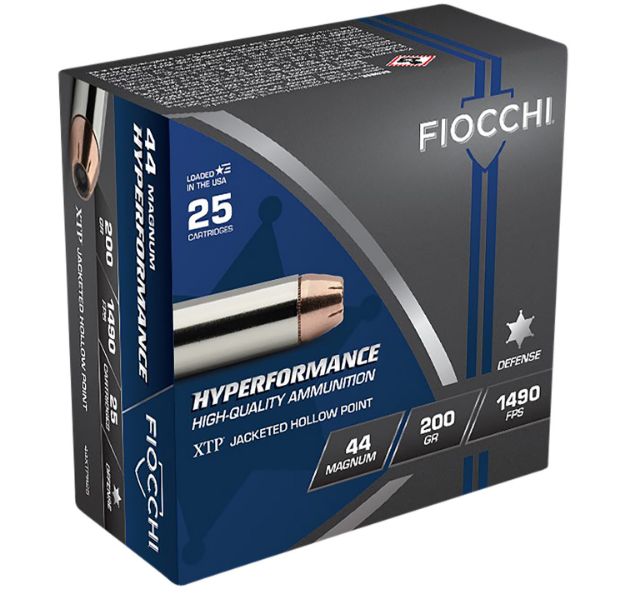 Picture of Fiocchi 44XTPB25 Hyperformance  44RemMag 200gr Hornady XTP Hollow Point 25 Per Box/20 Case