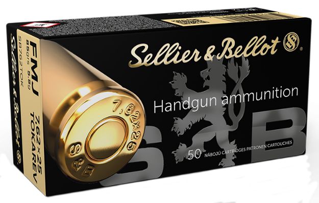 Picture of Sellier & Bellot SB762TOK Handgun  7.62x25mmTokarev 85gr Full Metal Jacket 50 Per Box/30 Case