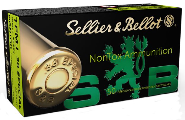 Picture of Sellier & Bellot SB38NT Handgun Non-Tox  38Special 158gr Total Full Metal Jacket 50 Per Box/20 Case