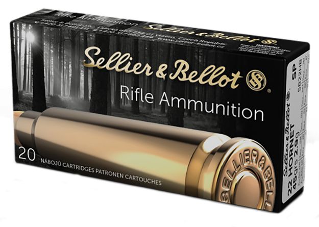 Picture of Sellier & Bellot SB22HB Rifle  22Hornet 45gr Soft Point 20 Per Box/90 Case