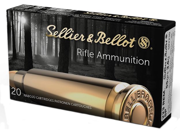 Picture of Sellier & Bellot SB223B Rifle  223Rem 55gr Soft Point 20 Per Box/50 Case