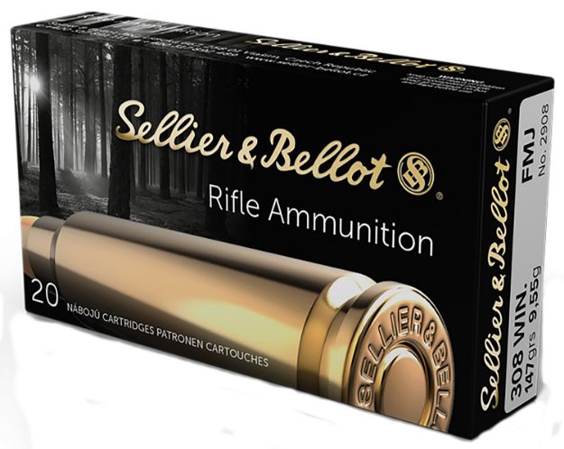 Picture of Sellier & Bellot SB308A Rifle  308Win 147gr Full Metal Jacket 20 Per Box/25 Case