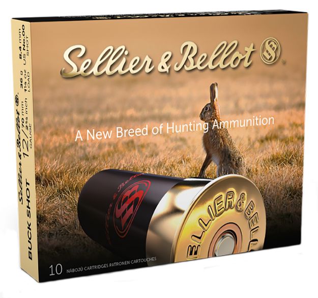 Picture of Sellier & Bellot SB12BSE Hunting  12Gauge 2.75" 12Pellets 1 1/4oz 00Buck Shot 10 Box/25 Case