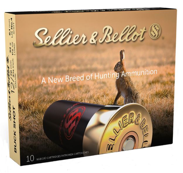 Picture of Sellier & Bellot SB12BSH Hunting  12Gauge 2.75" 21Pellets 1 1/8oz 4Buck Shot 10 Box/25 Case