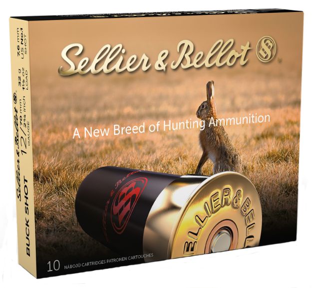 Picture of Sellier & Bellot SB12BSI Hunting  12Gauge 2.75" 12Pellets 1 1/8oz 1Buck Shot 10 Per Box/25 Case