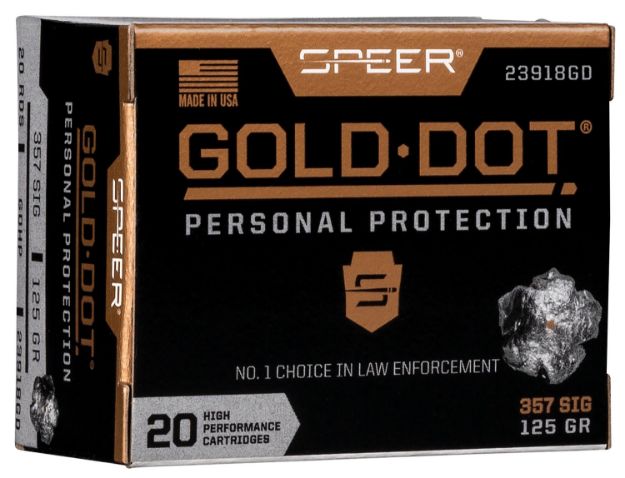 Picture of Speer 4360 Gold Dot Personal Protection 357Sig 125gr Hollow Point 100 Per Box/5 Case