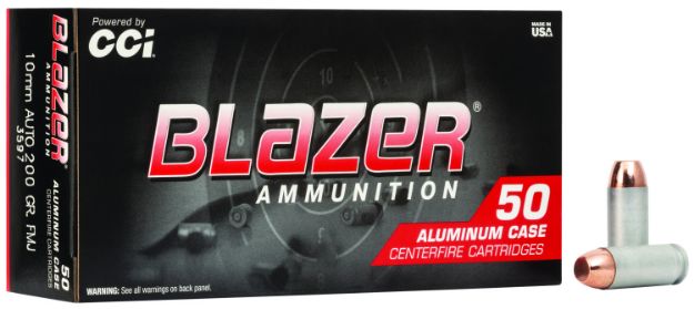 Picture of CCI 3597 Blazer Handgun 10mmAuto 200gr Total Metal Jacket 50 Per Box/20 Case