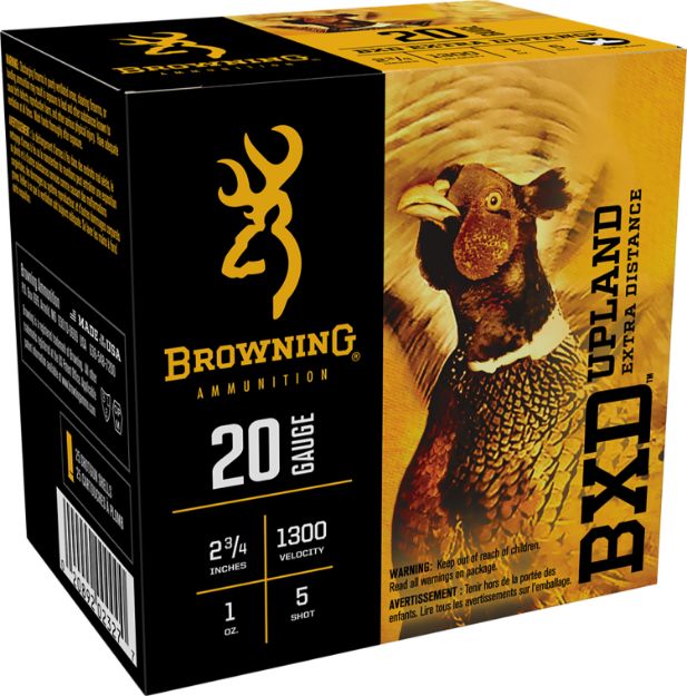 Picture of Browning Ammo B193512025 BXD Upland 20Gauge 2.75" 1oz 5Shot 25 Per Box/10 Case