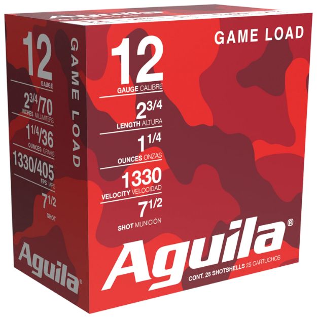 Picture of Aguila 1CHB1207 Birdshot High Velocity 12Gauge 2.75" 1 1/4oz 7.5Shot 25 Per Box/10 Case