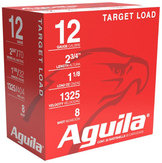 Picture of Aguila 1CHB1248 Sporting Clays High Velocity 12Gauge 2.75" 1 1/8oz 8Shot 25 Per Box/10 Case