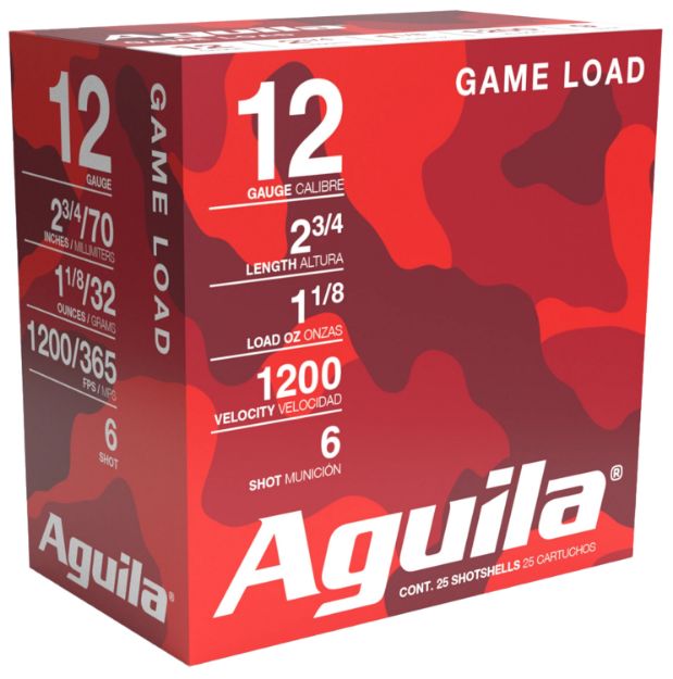 Picture of Aguila 1CHB1216 Birdshot Standard Velocity 12Gauge 2.75" 1 1/8oz 6Shot 25 Per Box/10 Case