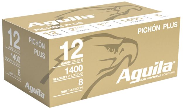 Picture of Aguila 1CHB1296 Pichon Plus High Velocity 12Gauge 2.75" 1 1/4oz 8Shot 10 Per Box/25 Case