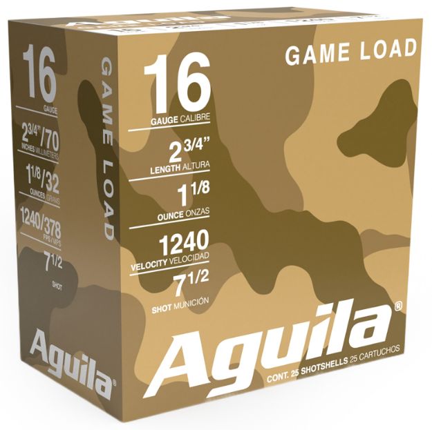 Picture of Aguila 1CHB1607 Birdshot High Velocity 16Gauge 2.75" 1 1/8oz 7.5Shot 25 Per Box/10 Case