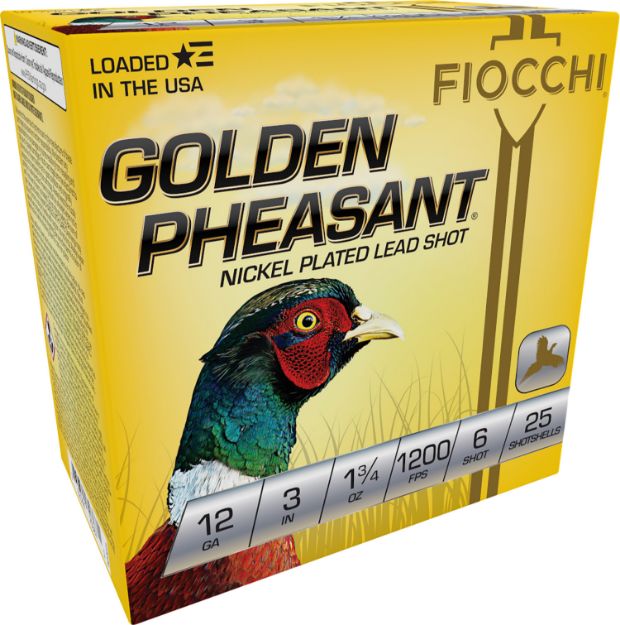 Picture of Fiocchi 123GP6 Golden Pheasant  12Gauge 3" 1 3/4oz 6Shot 25 Per Box/10 Case