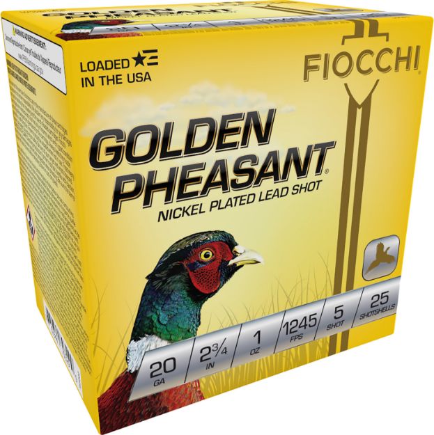 Picture of Fiocchi 20GP5 Golden Pheasant Extrema 20Gauge 2.75" 1oz 5Shot 25 Per Box/10 Case