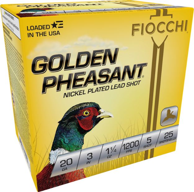 Picture of Fiocchi 203GP5 Golden Pheasant Extrema 20Gauge 3" 1 1/4oz 5Shot 25 Per Box/10 Case