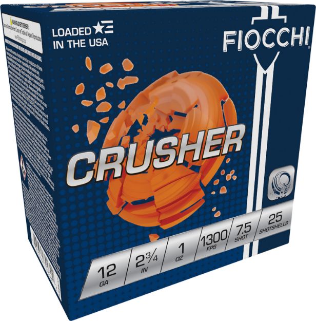 Picture of Fiocchi 12CRSR75 Exacta Crusher 12Gauge 2.75" 1oz 7.5Shot 25 Per Box/10 Case