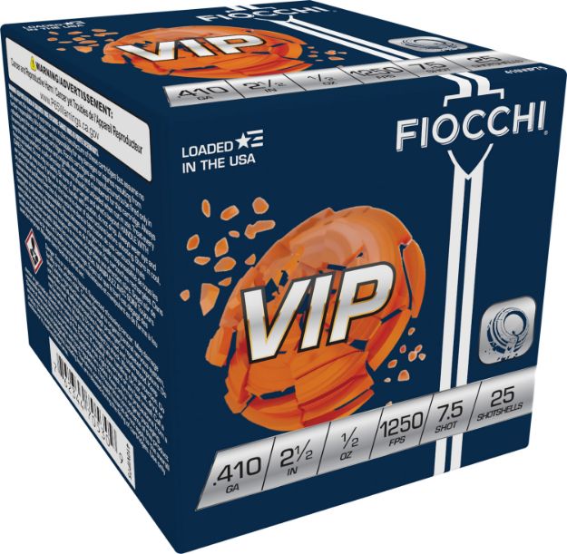 Picture of Fiocchi 410VIP75 Exacta Target VIP 410Gauge 2.50" 1/2oz 7.5Shot 25 Per Box/10 Case