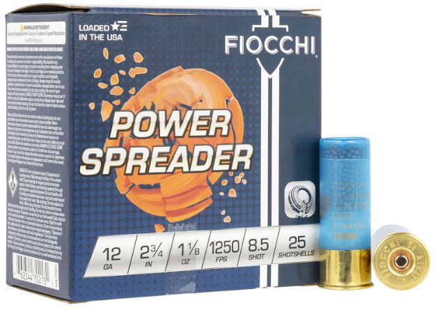 Picture of Fiocchi 12SSCX85 Exacta Target Power Spreader 12Gauge 2.75" 1 1/8oz 8.5Shot 25 Per Box/10 Case