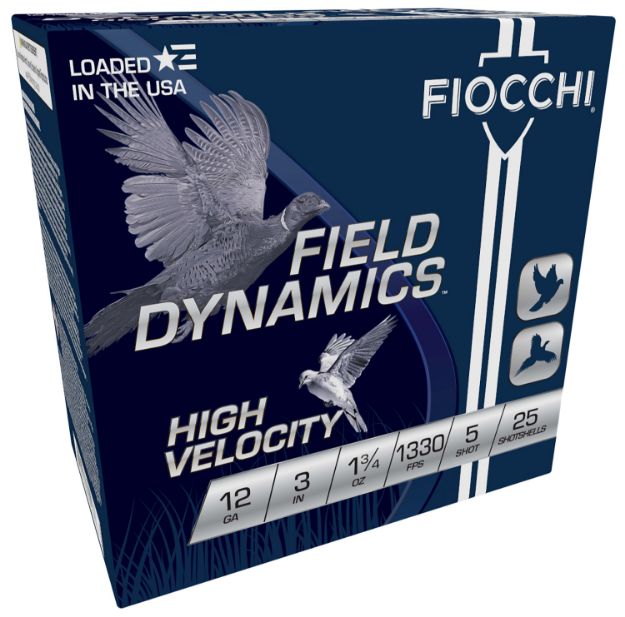 Picture of Fiocchi 123HV5 Field Dynamics High Velocity 12Gauge 3" 1 3/4oz 5Shot 25 Per Box/10 Case