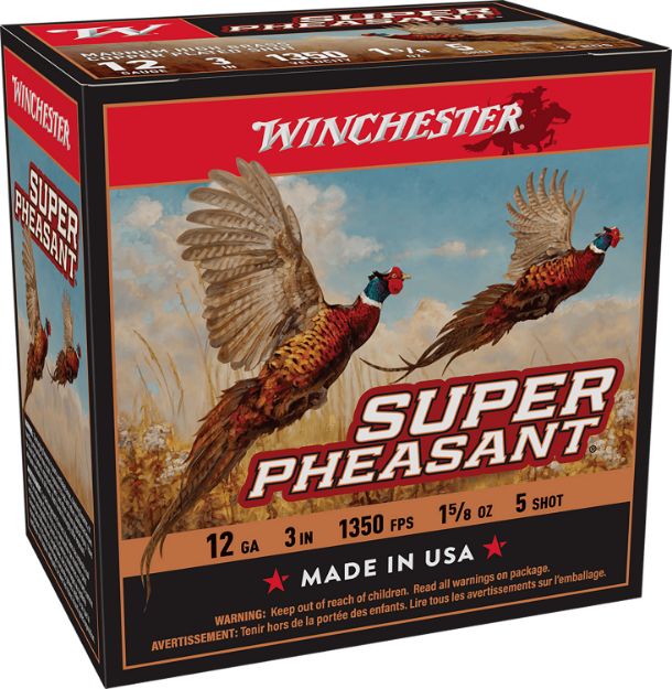 Picture of Winchester Ammo X123PH5 Super Pheasant Magnum High Brass 12Gauge 3" 1 5/8oz 5Shot 25 Per Box/10 Case