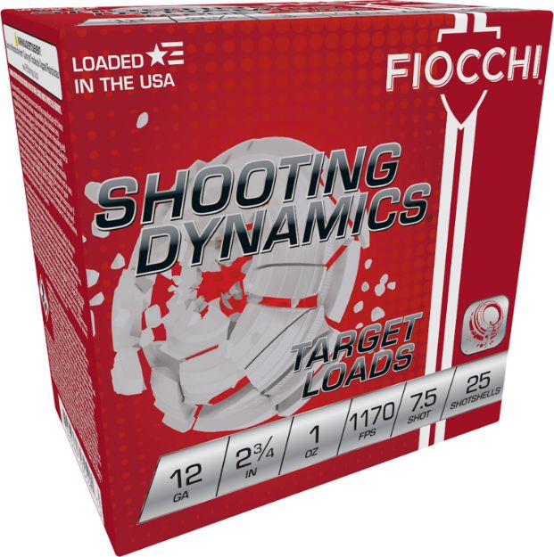 Picture of Fiocchi 12SD1L75 Shooting Dynamics Target 12Gauge 2.75" 1oz 7.5Shot 25 Per Box/10 Case