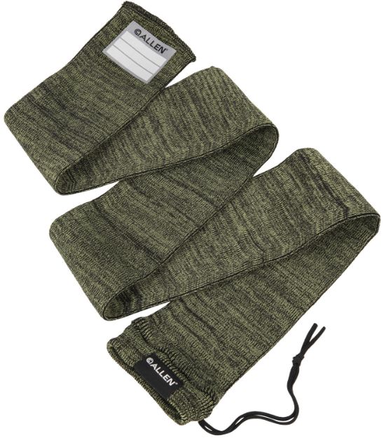 Picture of Allen 13171 Stretch Knit Gun Sock Green Silicone-Treated Knit w/Custom ID Labeling Holds Rifles with Scope or Shotguns 52" L x 3.75" W Interior Dimensions