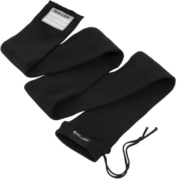 Picture of Allen 13173 Stretch Knit Gun Sock Black Silicone-Treated Knit w/Custom ID Labeling Holds Rifles with Scope or Shotguns 52" L x 3.75" W Interior Dimensions