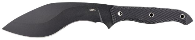 Picture of CRKT 2710 Clever Girl Kukri 7.75" Fixed Plain Black Powder Coated SK-5 Steel Blade/Black G10 Handle Includes Belt Clip/Lanyard