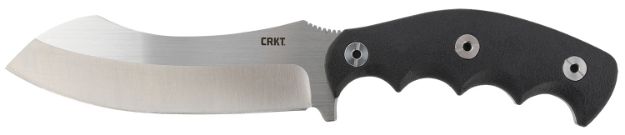 Picture of CRKT 2866 Catchall  5.51" Fixed Sheepsfoot Plain Brushed Satin 8Cr13MoV SS Blade/Black GRN w/Rubber Overlay Handle Includes Sheath