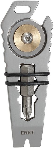 Picture of CRKT 9913 Pry Cutter Keychain Tool Silver Stainless Steel 2.61" Long Features Bottle Opener/Cord Cutter//Hex Wrench & Bit