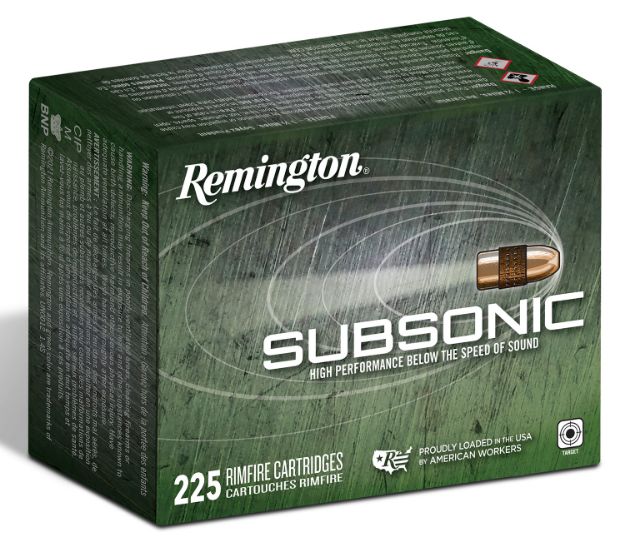 Picture of Remington Ammunition 21249 Subsonic Rimfire 22LR 40gr Hollow Point 225 Per Box/10 Case