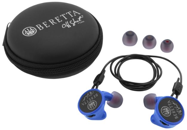 Picture of Beretta USA CF081A215605B5 Mini Headset Comfort Plus Silicone Ear Piece 32 dB In The Ear Blue/Black