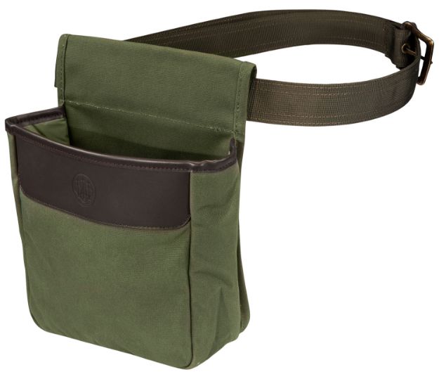 Picture of Beretta USA BS961020610076 Waxwear Shell Pouch Green Cotton/Leather 50rd