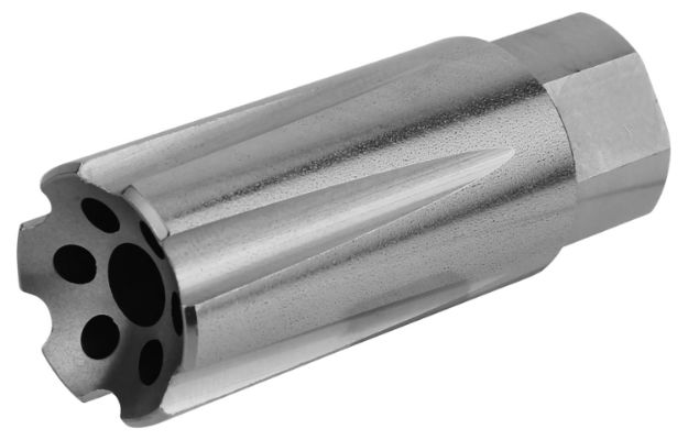 Picture of TacFire  Linear Compensator  Stainless Steel with 5/8"-24 tpi Threads 2.26" OAL .875" Diameter for 308 Win