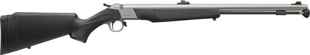 Picture of CVA PR2117SNW Wolf V2 Northwest 50 Cal Musket Cap 24" Matte Stainless Barrel/Rec, Black Synthetic Furniture, Fiber Optic Sights