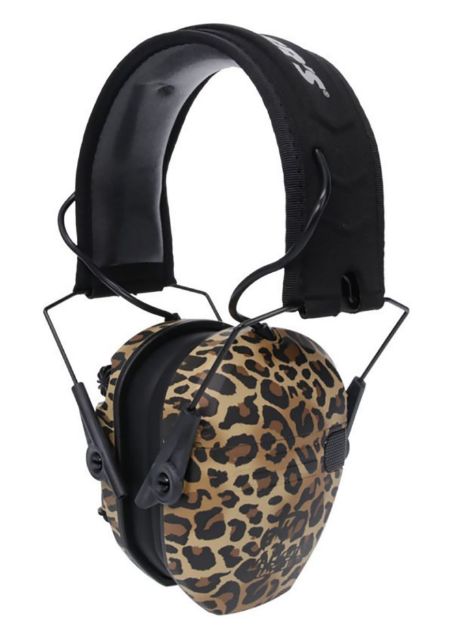 Picture of Walker's GWP-RSEM-LEO Razor Slim Electronic Muff 23 dB Over the Head Leopard Print/Black Polymer