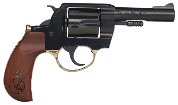 Picture of Henry H017BDM Big Boy  38 Special/357 Mag 6 Shot 4" Blued Round Steel Barrel, Polished Blued Steel Frame w/Birdshead Walnut Grip