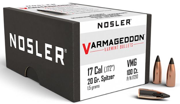 Picture of Nosler 17210 Varmageddon  17Cal 20gr Flat Base Tipped 100/Box