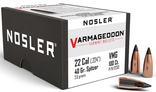 Picture of Nosler 17230 Varmageddon  22Cal 40gr Flat Base Tipped 100/Box