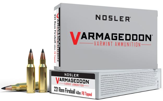 Picture of Nosler 65125 Varmageddon  221RemFireball 40gr Flat Base Tipped 20 Per Box/20 Case