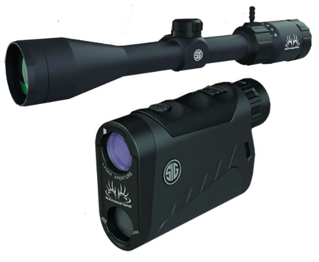 Picture of Sig Sauer Electro-Optics SOK15BM01 Buckmasters Combo Kit Black Anodized 3-9x 40mm 1" Tube BDC Reticle Red Laser Features Buckmaster Scope/Buckmaster 1500 Rangefinder