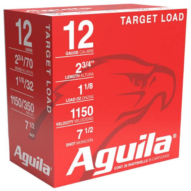 Picture of Aguila 1CHB1282 Target Load Competition 12Gauge 2.75" 1 1/8oz 7.5Shot 25 Per Box/10 Case