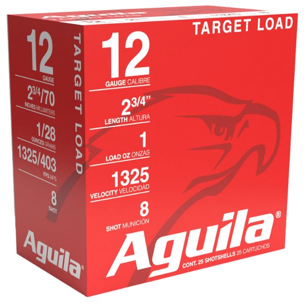 Picture of Aguila 1CHB1286 Sporting Clays High Velocity 12Gauge 2.75" 1oz 8Shot 25 Per Box/10 Case