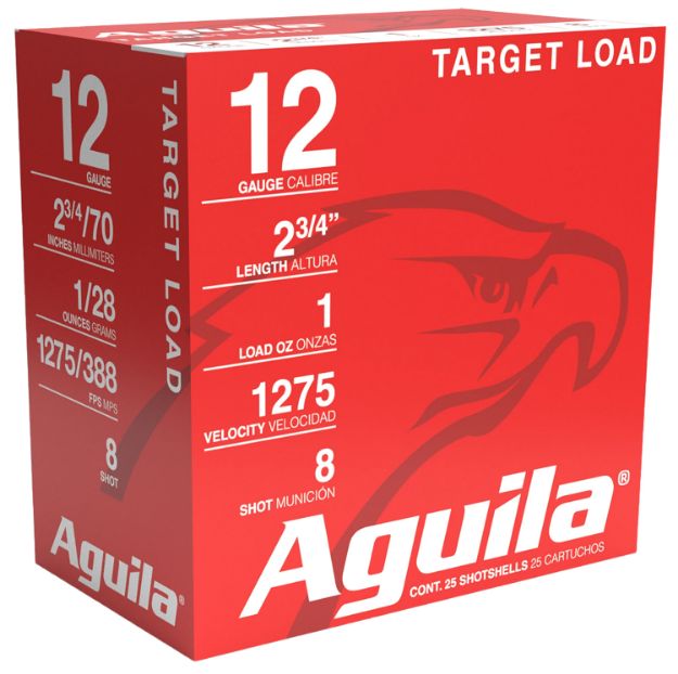 Picture of Aguila 1CHB1328 Target Load Competition 12Gauge 2.75" 1oz 8Shot 25 Per Box/10 Case