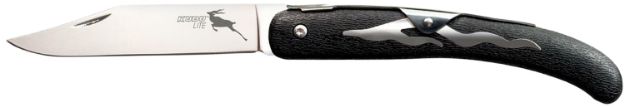 Picture of Cold Steel CS20KJ Kudu Lite 4.25" Folding Plain Polished 5Cr15MoV SS Blade/Black Woodgrain Zy-Ex Handle